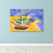 Vincent van Gogh - Vissersboten op het strand Canvas Afdruk (Insitu (Houten vloer))