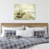 Vincent van Gogh - Vissersboten op het strand Canvas Afdruk (Insitu (Slaapkamer))