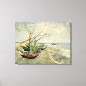 Vincent van Gogh - Vissersboten op het strand Canvas Afdruk (Voorkant)