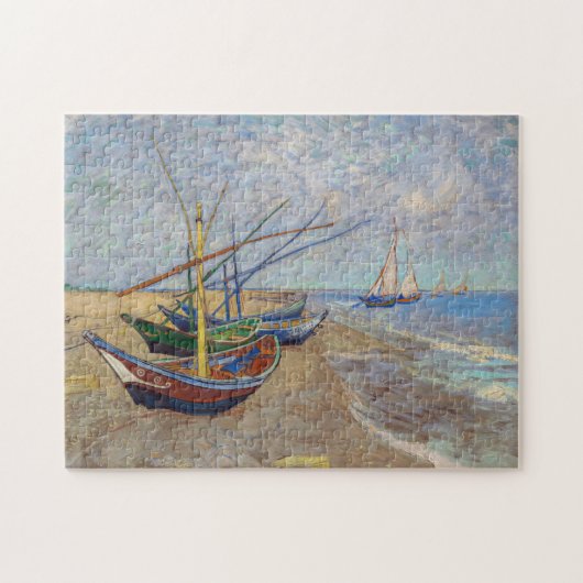 Vincent van Gogh - Vissersboten op het strand Legpuzzel (Horizontaal)