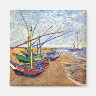 Vincent Van Gogh - Vissersboten Op Het Strand Magneet