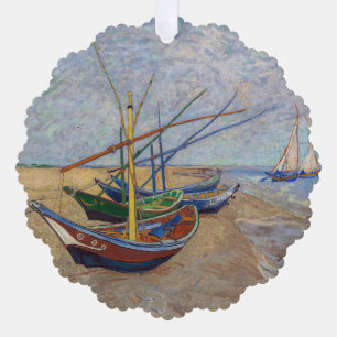 Vincent van Gogh - Vissersboten op het strand Ornament Kaart