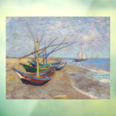 Vincent van Gogh - Vissersboten op het strand Raamsticker (Vel 3)