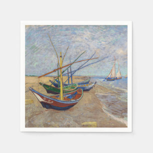 Vincent van Gogh - Vissersboten op het strand Servet