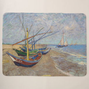 Vincent van Gogh - Vissersboten op het strand Sherpa Deken