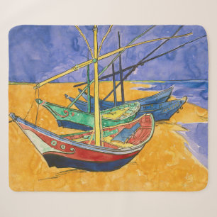 Vincent van Gogh - Vissersboten op het strand Sherpa Deken