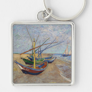Vincent van Gogh - Vissersboten op het strand Sleutelhanger