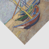 Vincent van Gogh - Vissersboten op het strand Tissuepapier (Detail)