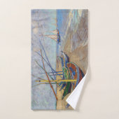 Vincent van Gogh - Vist Boats op het strand Bad Handdoek (Handdoek)