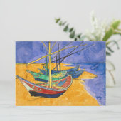 Vincent van Gogh - Vist Boats op het strand Bedankkaart (Staand voorkant)