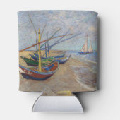 Vincent van Gogh - Vist Boats op het strand Blikjeskoeler (Achterkant)