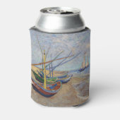 Vincent van Gogh - Vist Boats op het strand Blikjeskoeler (Blikje Achterkant)