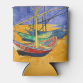 Vincent van Gogh - Vist Boats op het strand Blikjeskoeler (Voorkant)