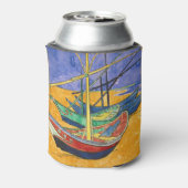 Vincent van Gogh - Vist Boats op het strand Blikjeskoeler (Blikje Achterkant)