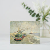 Vincent van Gogh - Vist Boats op het strand Briefkaart (Staand voorkant)
