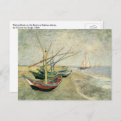 Vincent van Gogh - Vist Boats op het strand Briefkaart (Voorkant / Achterkant)