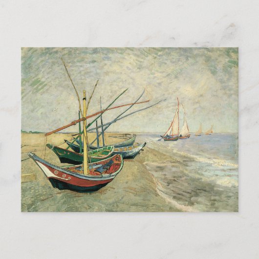 Vincent van Gogh - Vist Boats op het strand Briefkaart (Voorkant)