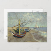 Vincent van Gogh - Vist Boats op het strand Briefkaart (Voorkant / Achterkant)