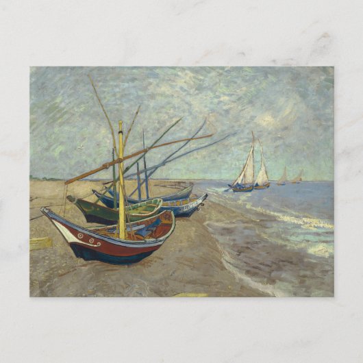Vincent van Gogh - Vist Boats op het strand Briefkaart (Voorkant)