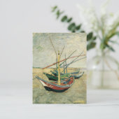 Vincent van Gogh - Vist Boats op het strand Briefkaart (Staand voorkant)