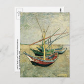 Vincent van Gogh - Vist Boats op het strand Briefkaart (Voorkant / Achterkant)