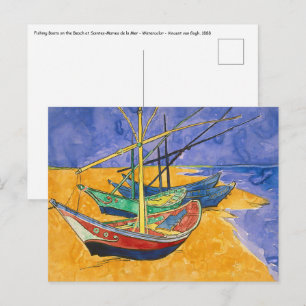 Vincent van Gogh - Vist Boats op het strand Briefkaart