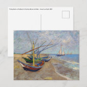 Vincent van Gogh - Vist Boats op het strand Briefkaart (Voorkant / Achterkant)