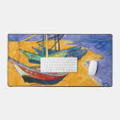 Vincent van Gogh - Vist Boats op het strand Bureaumat (Keyboard & Muis)