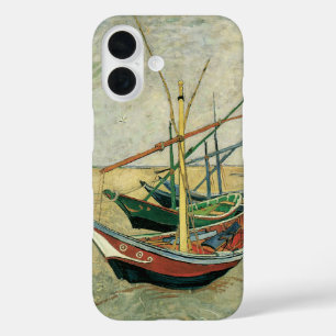 Vincent van Gogh - Vist Boats op het strand iPhone 16 Hoesje