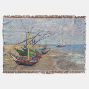 Vincent van Gogh - Vist Boats op het strand Deken