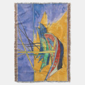 Vincent van Gogh - Vist Boats op het strand Deken (Voorkant Verticaal)