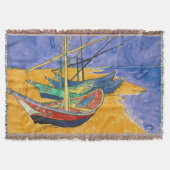 Vincent van Gogh - Vist Boats op het strand Deken (Voorkant)