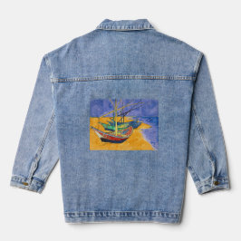 Vincent van Gogh - Vist Boats op het strand Denim Jacket