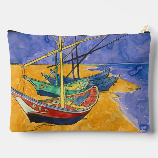 Vincent van Gogh - Vist Boats op het strand Etui (Achterkant)