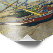 Vincent van Gogh - Vist Boats op het strand Foto Afdruk (Hoek)