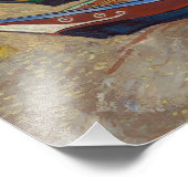 Vincent van Gogh - Vist Boats op het strand Foto Afdruk (Hoek)