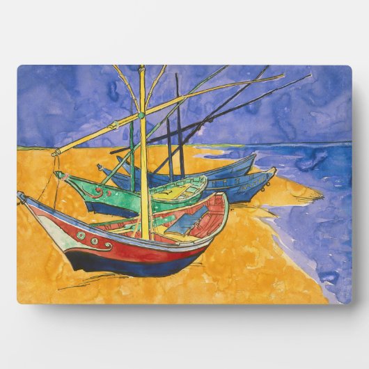 Vincent van Gogh - Vist Boats op het strand Fotoplaat (voorkant)
