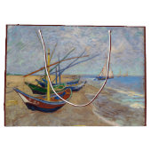 Vincent van Gogh - Vist Boats op het strand Groot Cadeauzakje (Achterkant)