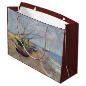 Vincent van Gogh - Vist Boats op het strand Groot Cadeauzakje (Achterkant Gekanteld)