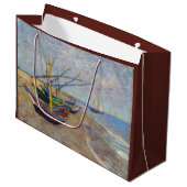 Vincent van Gogh - Vist Boats op het strand Groot Cadeauzakje (Voorkant Gekanteld)
