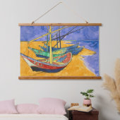 Vincent van Gogh - Vist Boats op het strand Hangend Wandkleed (Slaapkamer)