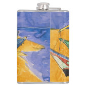 Vincent van Gogh - Vist Boats op het strand Heupfles (Achterkant)