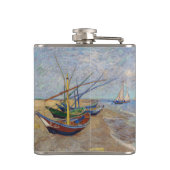 Vincent van Gogh - Vist Boats op het strand Heupfles (Achterkant)