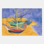 Vincent van Gogh - Vist Boats op het strand Inpakpapier Vel (Voorkant 3)