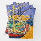 Vincent van Gogh - Vist Boats op het strand Inpakpapier Vel (In situ)