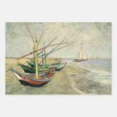Vincent van Gogh - Vist Boats op het strand Inpakpapier Vel (Voorkant 3)