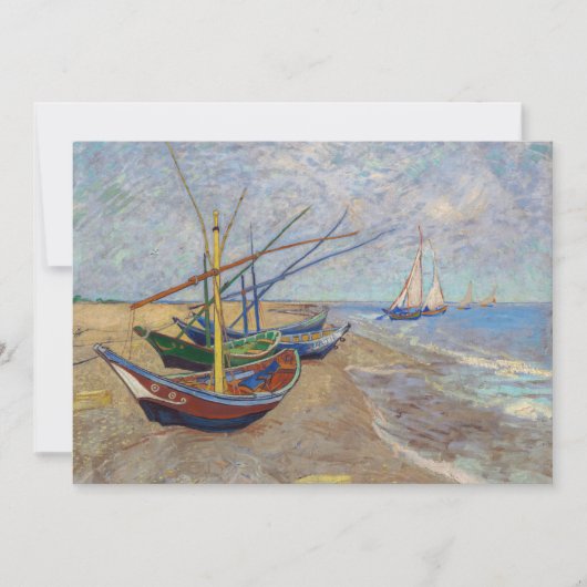 Vincent van Gogh - Vist Boats op het strand Kaart (Voorkant)