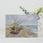 Vincent van Gogh - Vist Boats op het strand Kaart (Staand voorkant)