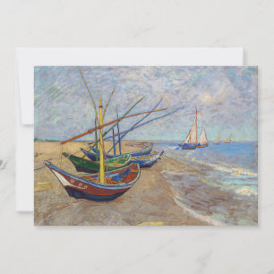 Vincent van Gogh - Vist Boats op het strand Kaart