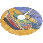 Vincent van Gogh - Vist Boats op het strand Kerstboom Rok (Gekanteld)